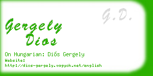 gergely dios business card