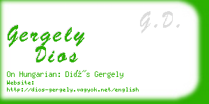 gergely dios business card